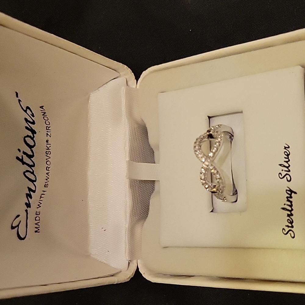 Infinity sterling silver ring